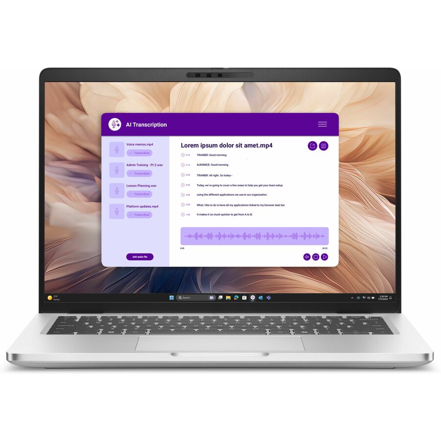 Dell Pro 14 Plus PB14250 14" Clamshell Copilot+ PC Notebook - Full HD Plus - 60 Hz - Intel Core Ultra 5 238V - vPro Technology - 32 GB - 512 GB SSD - English (US) Keyboard