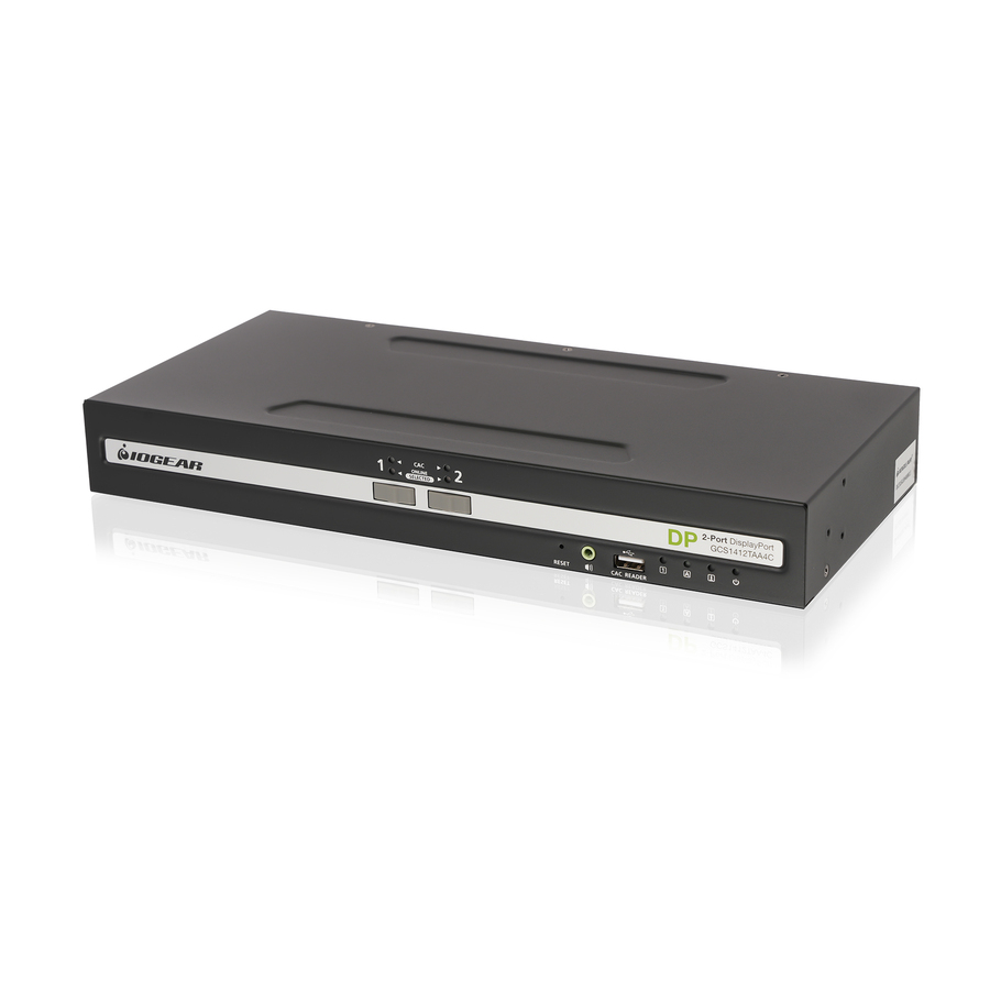 IOGEAR 2-Port Single View DisplayPort KVM Switch w/Audio and CAC support