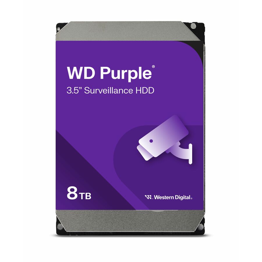 WD Purple WD85PURZ 8 TB Hard Drive - 3.5" Internal - SATA (SATA/600) - Conventional Magnetic Recording (CMR) Method