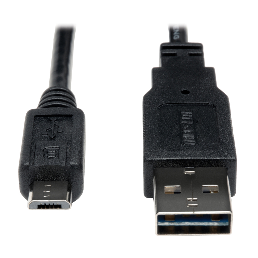 Eaton Tripp Lite Series Universal Reversible USB 2.0 Cable, 28/24AWG (Reversible A to 5Pin Micro B M/M), 1 ft. (0.31 m)