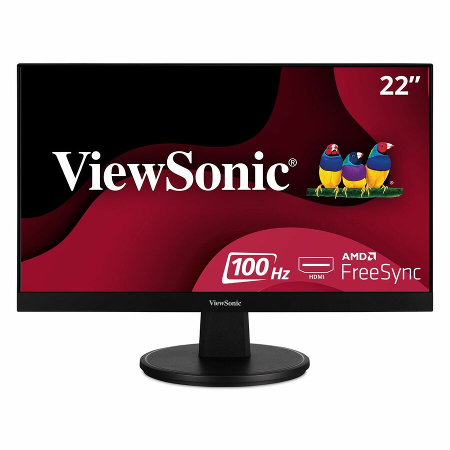 ViewSonic VA2247-MH 22 Inch 1080p Monitor, 100Hz Refresh Rate with FreeSync for Smooth Workflows, Ultra-Thin Bezels, HDMI, and VGA Inputs