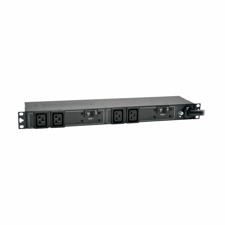 Tripp Lite by Eaton PDU 7.7kW Single-Phase 200-240V Basic PDU 4 C19 Outlets IEC 309 32A Blue Input 3.6 m Cord 1U Rack-Mount