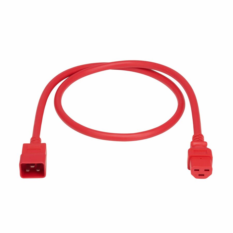 Eaton Tripp Lite Series Power Cord, C20 to C21 - Heavy-Duty, 20A, 250V, 12 AWG, 4 ft. (1.2 m), Red