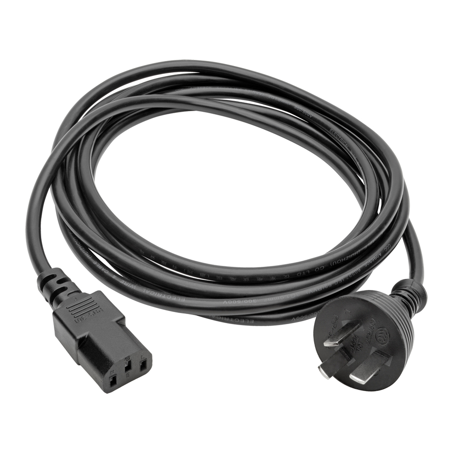Eaton Tripp Lite Series China Computer Power Cord, GB 15934-2008 to C13 - 10A, 250V, 17 AWG, 10 ft. (3.05 m), Black