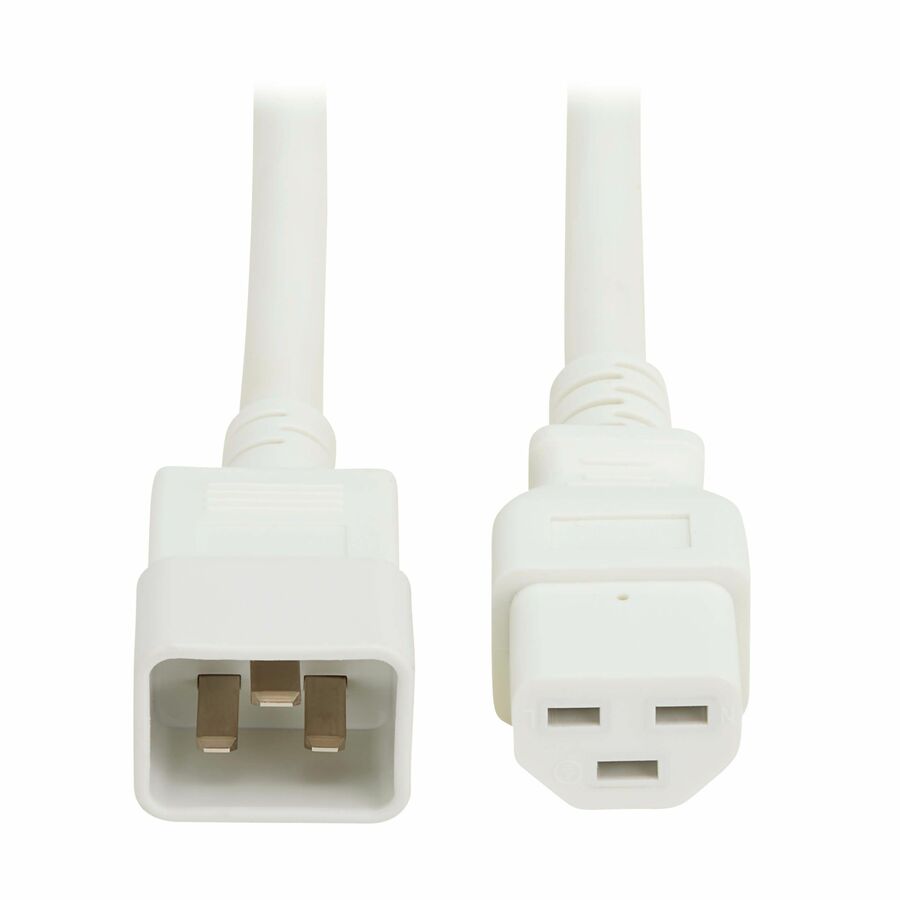 Eaton Tripp Lite Series Power Cord, C20 to C21 - Heavy-Duty, 20A, 250V, 12 AWG, 4 ft. (1.2 m), White