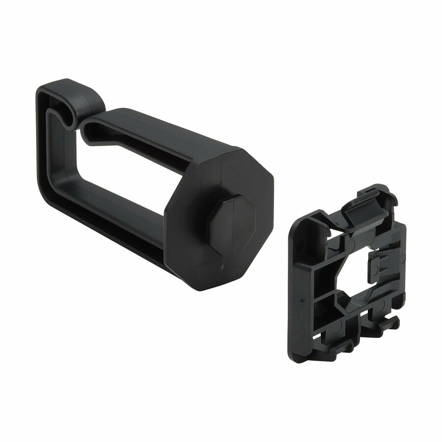 Eaton Tripp Lite Series Cable Management D-Rings for DIN Rails - Multi-Angle, 1U, Black, 2 Pack