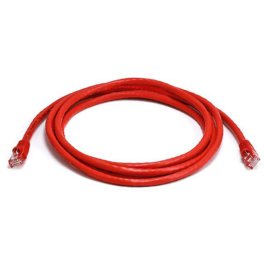 Monoprice Cat6 24AWG UTP Ethernet Network Patch Cable, 7ft Red