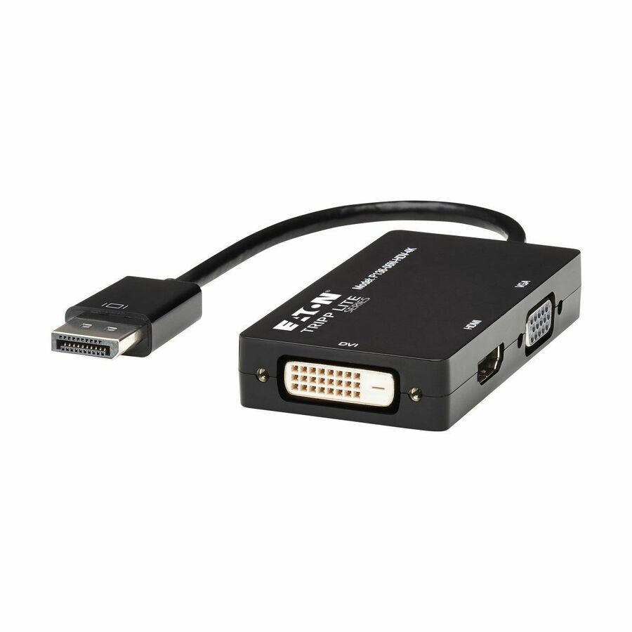 Eaton Tripp Lite Series DisplayPort to VGA/DVI/HDMI All-in-One Converter Adapter, DP ver 1.2, 4K 30 Hz HDMI