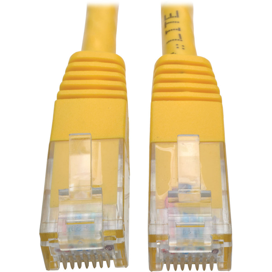 Tripp Lite by Eaton Cat6 Gigabit Molded (UTP) Ethernet Cable (RJ45 M/M) PoE Yellow 20 ft. (6.09 m)