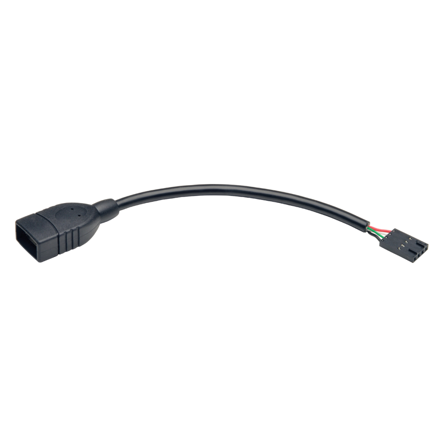 Eaton Tripp Lite Series USB 2.0 A Female to USB Motherboard 4-PIN IDC Header Cable, 6-in. (15.24 cm)