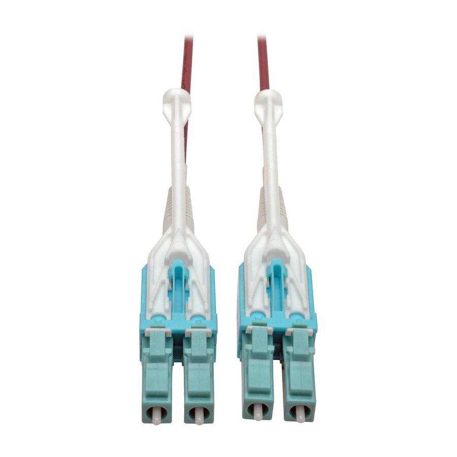 Tripp Lite by Eaton 10G Duplex Multimode 50/125 OM4 LSZH Fiber Optic Cable (LC/LC) Push/Pull Tabs Magenta 2 m