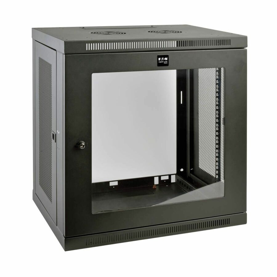 Tripp Lite by Eaton SmartRack 12U Low-Profile Switch-Depth Wall-Mount Small Rack Enclosure Clear Acrylic Window
