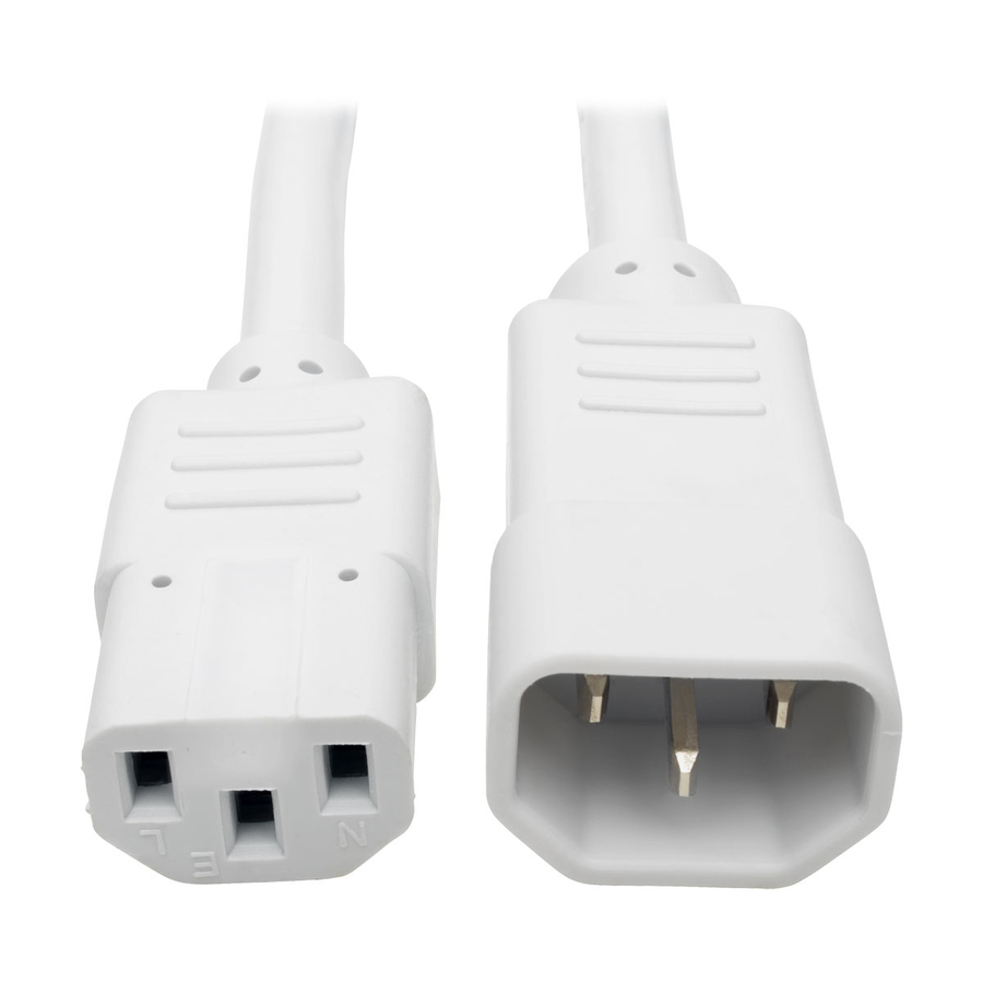Tripp Lite by Eaton Heavy-Duty PDU Power Cord C13 to C14 - 15A 250V 14 AWG 6 ft. (1.83 m) White