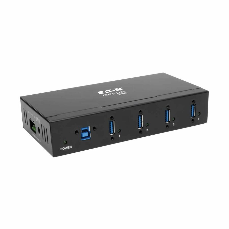 Eaton Tripp Lite Series 4-Port Industrial-Grade USB 3.x (5Gbps) Hub - 20 kV ESD Immunity, Metal Housing, Mountable