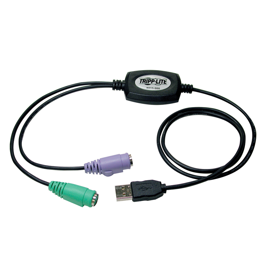 Tripp Lite by Eaton Compact USB to PS/2 Adapter Plug and Play Notebook / Desktop