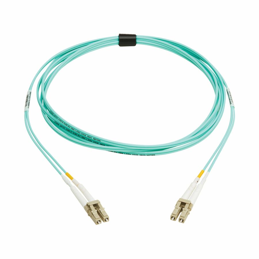 Eaton Tripp Lite Series 10Gb/40Gb/100Gb Duplex Multimode 50/125 OM4 LSZH Fiber Patch Cable (LC/LC), Aqua, 3M (9.8 ft.), TAA