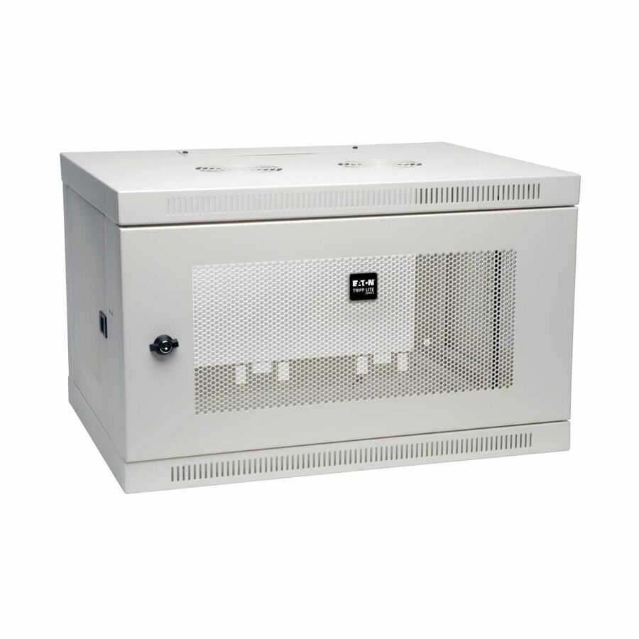 Eaton Tripp Lite Series SmartRack 6U Low-Profile Switch-Depth Wall-Mount Mini Rack Enclosure, White
