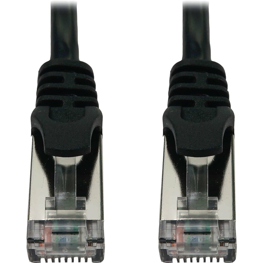 Eaton Tripp Lite Series Cat6a 10G Snagless Shielded Slim STP Ethernet Cable (RJ45 M/M), PoE, Black, 7 ft. (2.1 m)