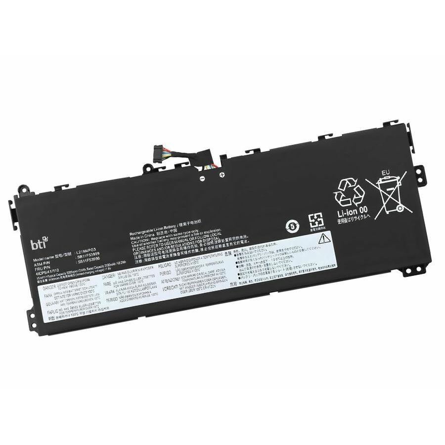 BTI 5B11F53996-BTI 4-CELL 15.44V LI-ION NOTEBOOK BATTERY FOR LENOVO 13W YOGA, 13W YOGA 82S1, 13W YOGA 82S2, 13W YOGA GEN 2, 13W YOGA GEN 2 82YR, 13W YOGA GEN 2 82YS