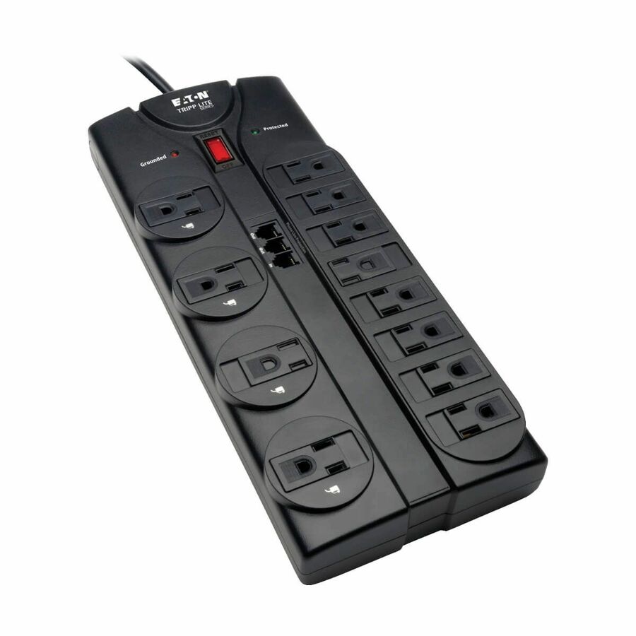 Tripp Lite by Eaton Protect It! 12-Outlet Surge Protector 8 ft. (2.43 m) Cord 2160 Joules Tel/Modem Protection