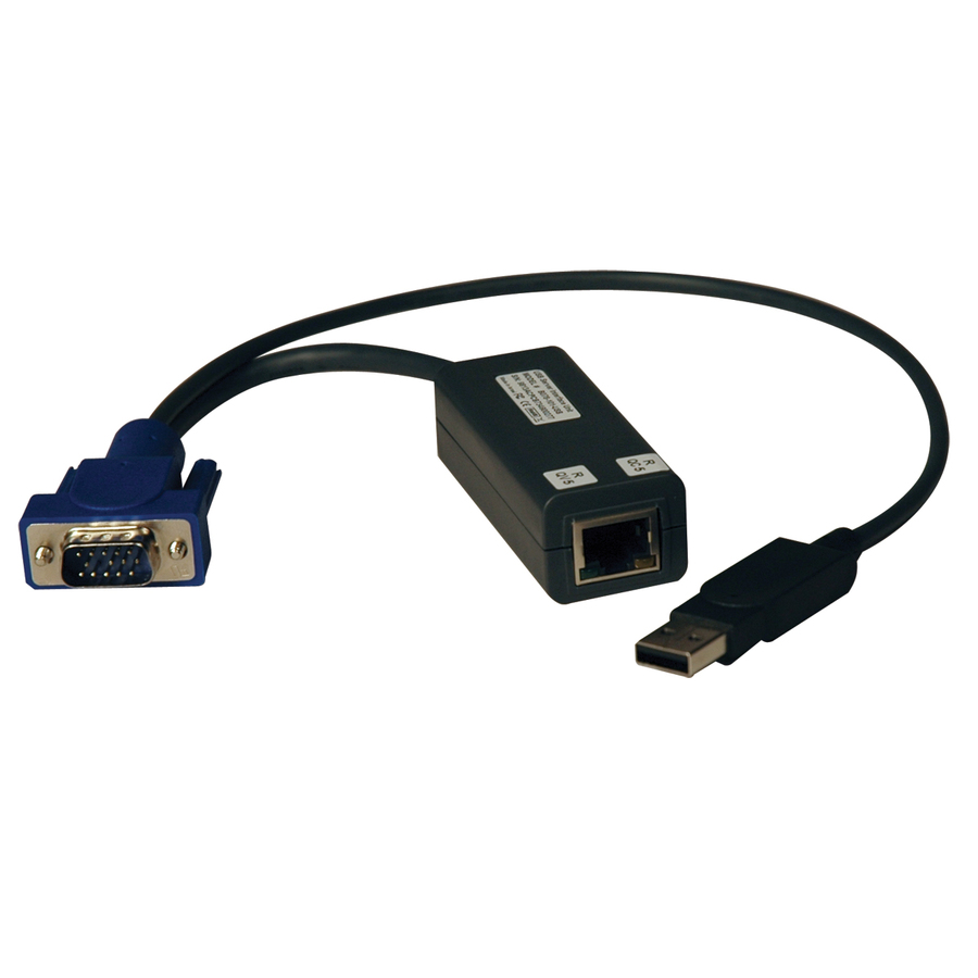 Tripp Lite by Eaton USB Single Server Interface Unit Virtual Media KVM Switch HD15 USB RJ45 TAA