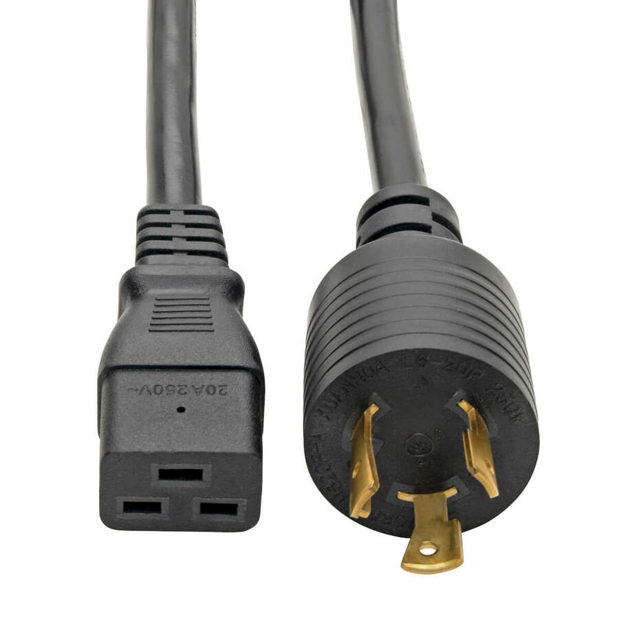 Tripp Lite by Eaton Power Cord C19 to NEMA L6-20 - Heavy-Duty 20A 250V 12 AWG 6 ft. (1.83 m) Black