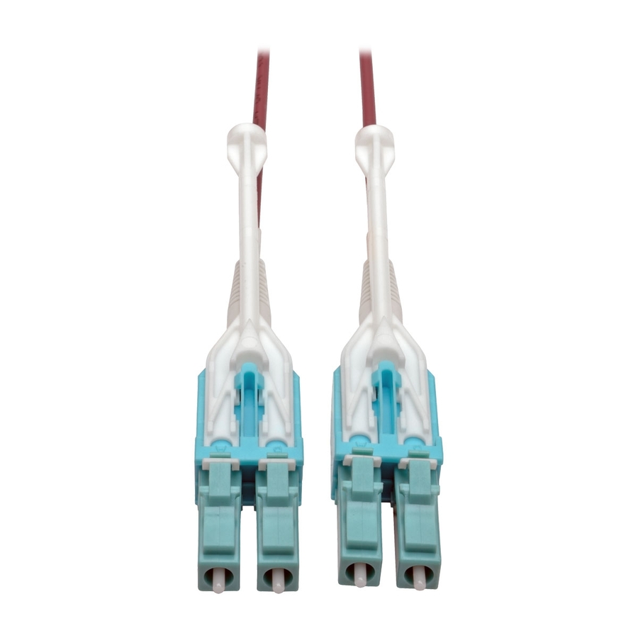 Eaton Tripp Lite Series 10G Duplex Multimode 50/125 OM4 LSZH Fiber Optic Cable (LC/LC), Push/Pull Tabs, Magenta, 1 m