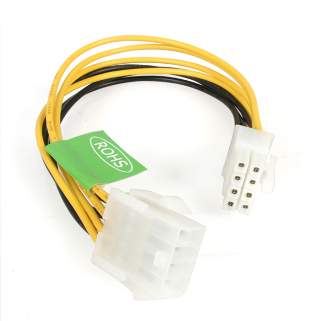 [04ATX8pinExt] StarTech Power extension cable - EPS 8 pin +12V (M) - EPS 8 pin +12V (F) - 20 cm