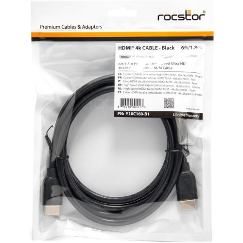 Rocstor video cable adapter 1.8 m HDMI Type A (Standard) DVI-D Black