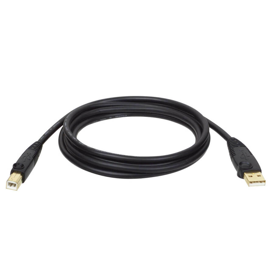 [04USB-15] Tripp Lite by Eaton 15ft USB 2.0 Hi-Speed A/B Device Cable Shielded Male / Male