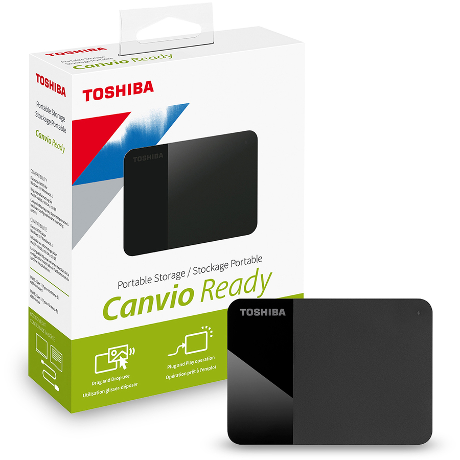 [11-ToshHDTP340XK3CA] Toshiba Canvio Ready HDTP340XK3CA 4 TB Portable Hard Drive - External - Black
