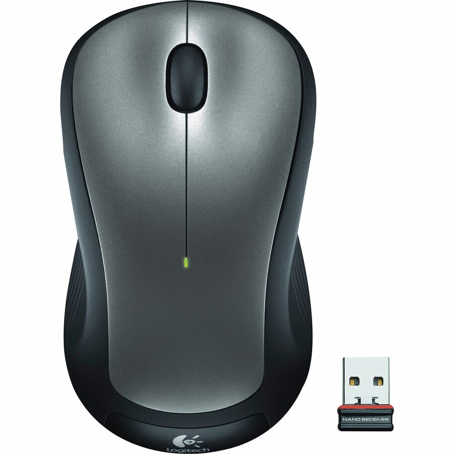 [16LogM310] Logitech M310 Wireless Mouse, 2.4 GHz with USB Nano Receiver, 1000 DPI Optical Tracking, Ambidextrous, Silver