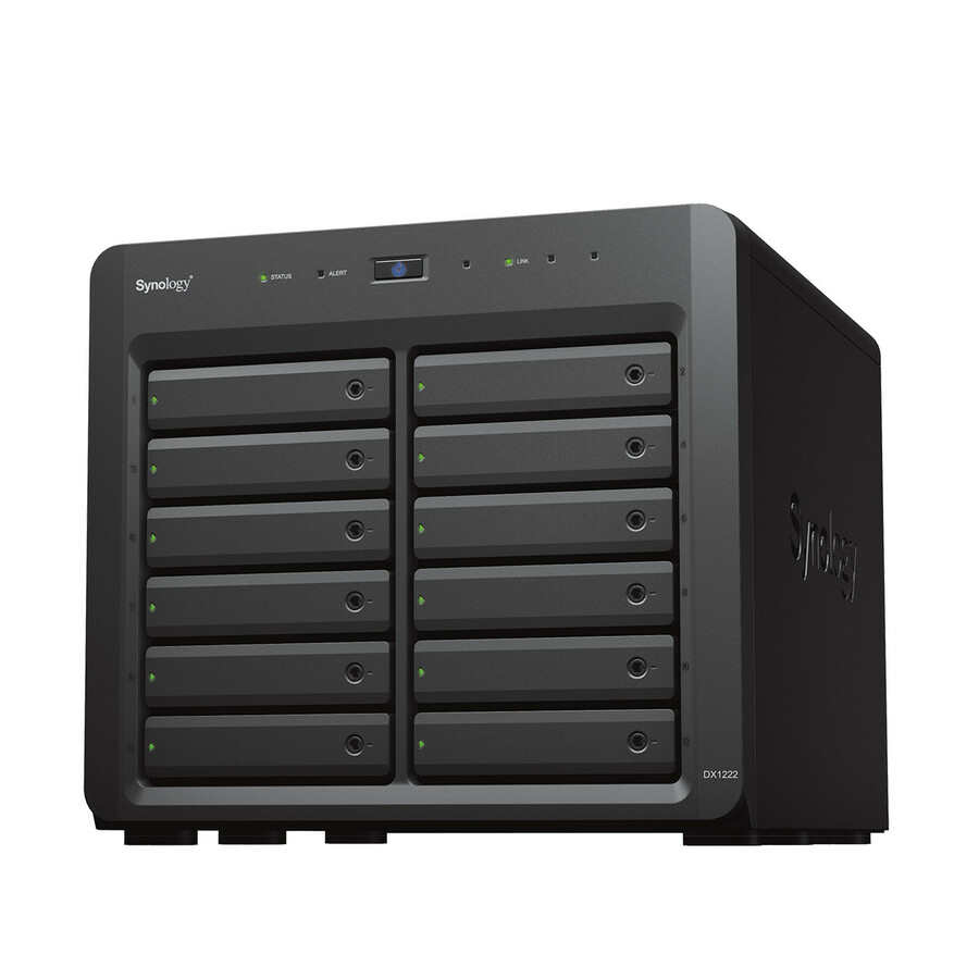 Synology DX1222 Drive Enclosure Serial Attached SCSI (SAS), SATA - Mini-SAS HD Host Interface Desktop
