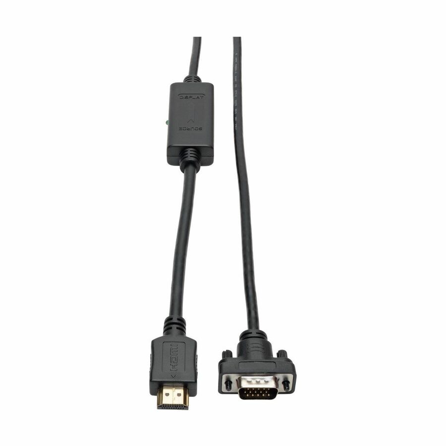 Eaton Tripp Lite Series HDMI to VGA Active Adapter Cable (HDMI to Low-Profile HD15 M/M), 15 ft. (4.6 m), TAA