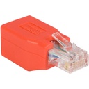 StarTech Crossover adapter - RJ-45 (M) - RJ-45 (F) - Gigabit - ( CAT 6 ) - red