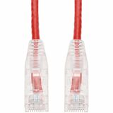 AddOn 75ft Red CAT 6 Slim PVC Ethernet Cable Snagless Clear-Claw RJ-45 M/M