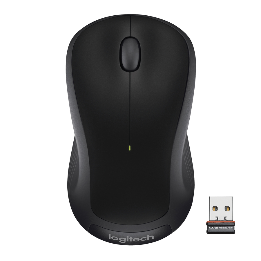Logitech M310 Wireless Mouse, 2.4 GHz with USB Nano Receiver, 1000 DPI Optical Tracking, Ambidextrous, Black