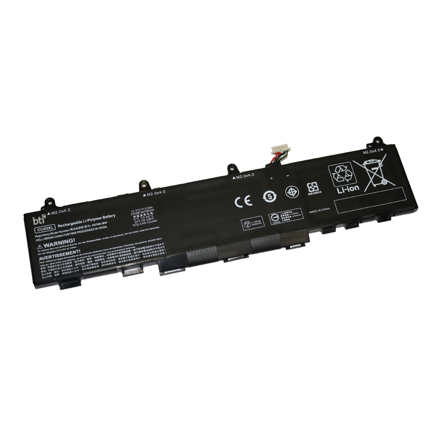 BTI L78555-005-BTI 11.55V 53WHR LI-ION BATTERY CC03053XL-PL, HSTNN-LB8Q, L77608-421, L78555-005 ELITEBOOK 830 G7, 830 G8, 835 G7, 835 G8, 840 G7, 840 G8, 845 G7, MT32, MT46, PROBOOK 635 AERO G7, PROBOOK 635 AERO G8, ZBOOK FIREFLY 14 G7, ZBOOK FIREFLY 14 G8, ZBOOK FIREFLY 15 G7