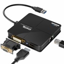 Plugable USB 3.0 Laptop Docking Station - Dual Monitor (HDMI & DVI/VGA)