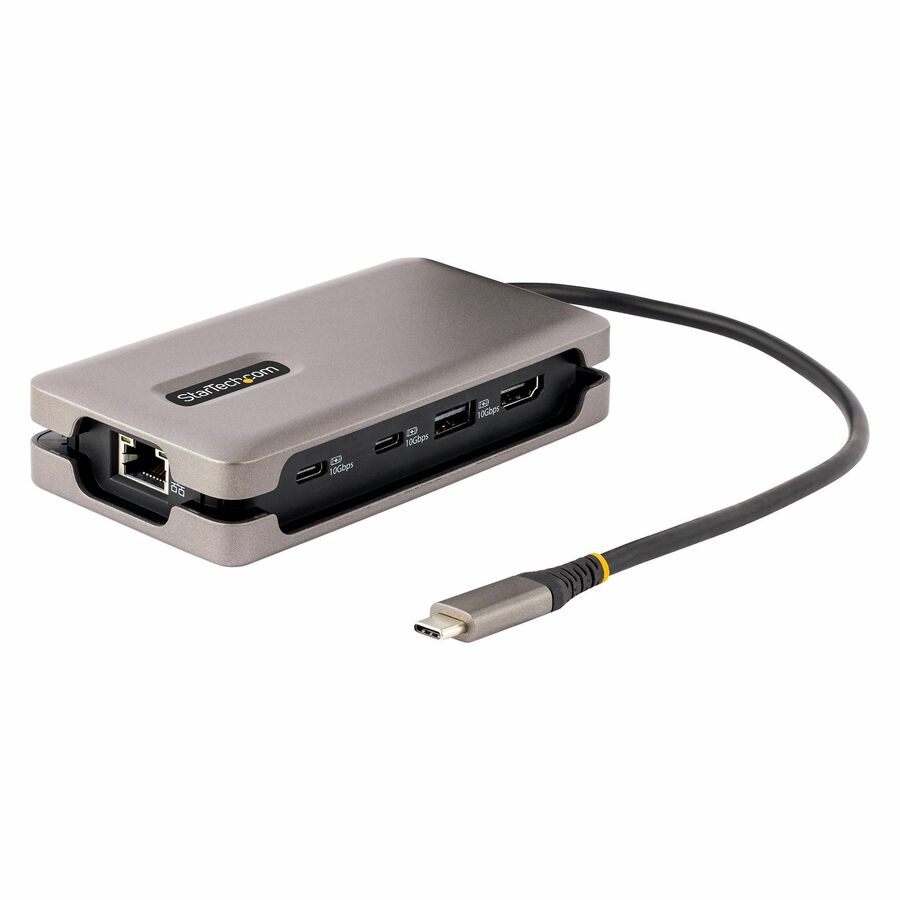 StarTech USB-C Multiport Adapter, 4K 60Hz HDMI (HDR), USB 3.2 Gen 2 10Gbps Hub (2xUSB-C/1xUSB-A), 100W PD Pass-Through, GbE, Mini Dock