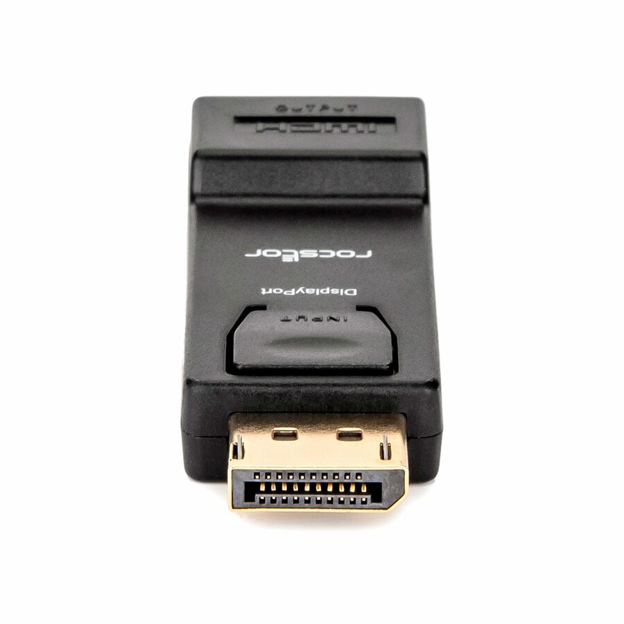 Rocstor Premium DisplayPort to HDMI Video Adapter Converter - M/F - 1 x HDMI Female - 1 x DisplayPort Male - Gold Platted Connectors - Black - ADAPTER CONVERTER Male/Female