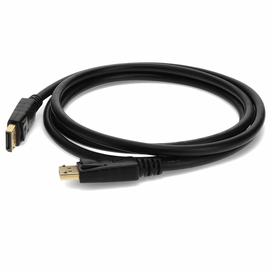 6ft HP VN567AA Compatible DisplayPort 1.2 Male to DisplayPort 1.2 Male Black Cable For Resolution Up to 2560x1600 (WQXGA)