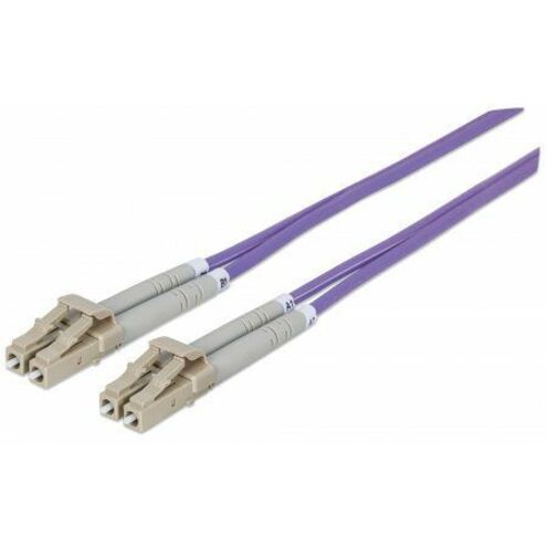Fiber Optic Patch Cable, OM4, LC/LC, 3m, Violet, Duplex, Multimode, 50/125 µm, LSZH, Fibre, Lifetime Warranty