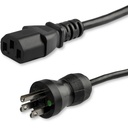 StarTech 15ft (4.5m) Hospital Grade Power Cord, 18AWG, NEMA 5-15P to C13, 10A 125V, Green Dot Medical Power Cable, Monitor Power Cable