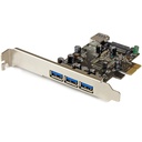 StarTech.com 4 Port PCI Express USB 3.0 Card - 3 External and 1 Internal - 5Gbps - Add four USB 3.0 ports - three external and one internal port - to your computer - 4 Port PCIe USB 3.0 Card - Cost-effective USB 3.0 Adapter Card - Easy to install with native OS support in Windows 8.1 8 and 7 - Standard and low-profile USB card