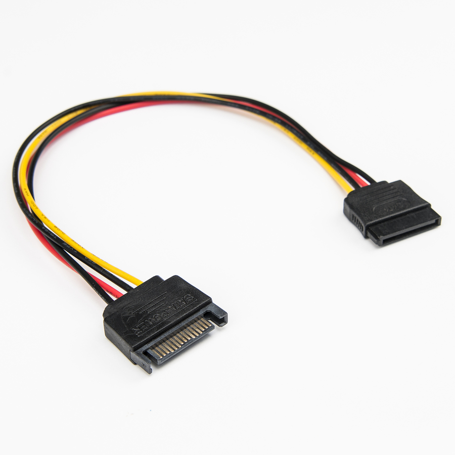 Rocstor Premium 12in 15 Pin SATA Power Extension Cable - 12in - SATA Cable 15 Pin SATA Power