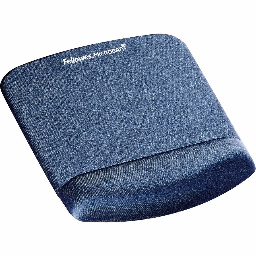 Fellowes® PlushTouch™ Foam Mouse Pad Wrist Support with MICROBAN® - Blue (9287301)
