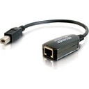 C2G 1-Port USB Extender - USB 1.1 Over Cat5 SuperBooster Dongle Extender - RJ45 to USB B Receiver - 10" Data Transfer Cable - First End: 1 x USB 2.0 Type B - Male - Second End: 1 x RJ-45 Network - Female - Black