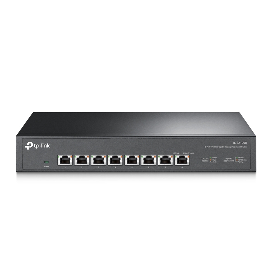 TP-Link TL-SX1008 - 8 Port 10G/Multi-Gig Unmanaged Ethernet Switch - Limited Lifetime Protection