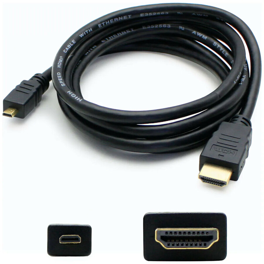 AddOn 3ft Mini-HDMI 1.4 Male to HDMI 1.4 Male Black Cable For Resolution Up to 4096x2160 (DCI 4K)